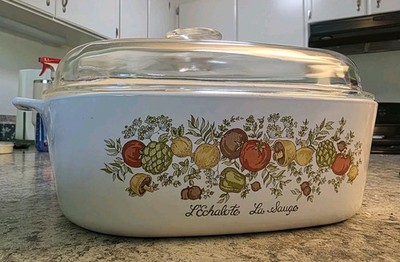 RARE VTG Corning Ware MCM Spice Of Life L'Echalote La Sauge 4 QT. Casserole A