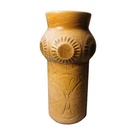 Vintage McCoy Pottery Sunflower Butterfly 8.5" Vase MCM Hippie #520 USA Ohio