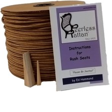 Complete Kit 10 Pound Reel of Brown Fibre Rush Size 6/32 Full Color Instruction