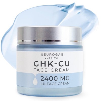Neurogan GHK-Cu Copper Peptide Face Cream | 4% Peptides 2 Fl Oz (Pack of 1) 
