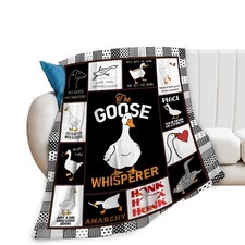 Funny Goose Blanket, 40x50, Soft Cozy Plush Flannel Throw, Gifts, Kids