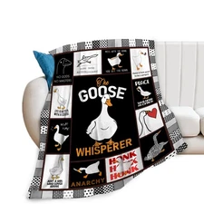 Funny Goose Blanket, 40x50, Soft Cozy Plush Flannel Throw, Gifts, Kids
