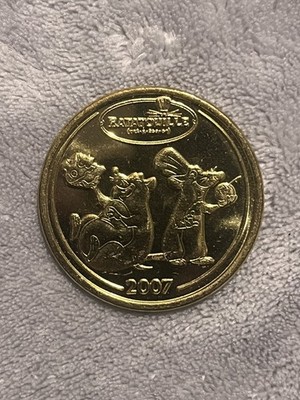 2024 Disney Pixar Fest Ratatouille Gold Medallion Featuring Remy & Emile NEW