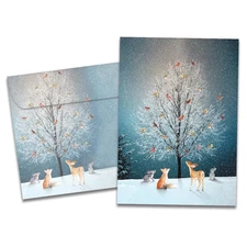 Tree-Free Greetings - Season's Greeting Cards - Artful Designs - 10 Cards + M...