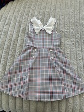Janie and Jack Plaid Dress Toddler Red/White/Blue Gingham - 8