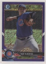 2018 Bowman Chrome Prospects Purple Shimmer Refractor 193/655 Jose Albertos 2r7