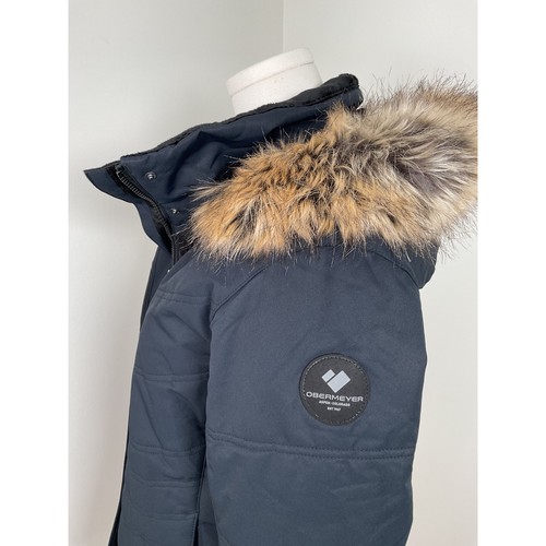 Obermeyer Tuscany II Jacket Womens Size 8 Black Insulated Faux Fur Hooded Coat - Picture 6 of 17
