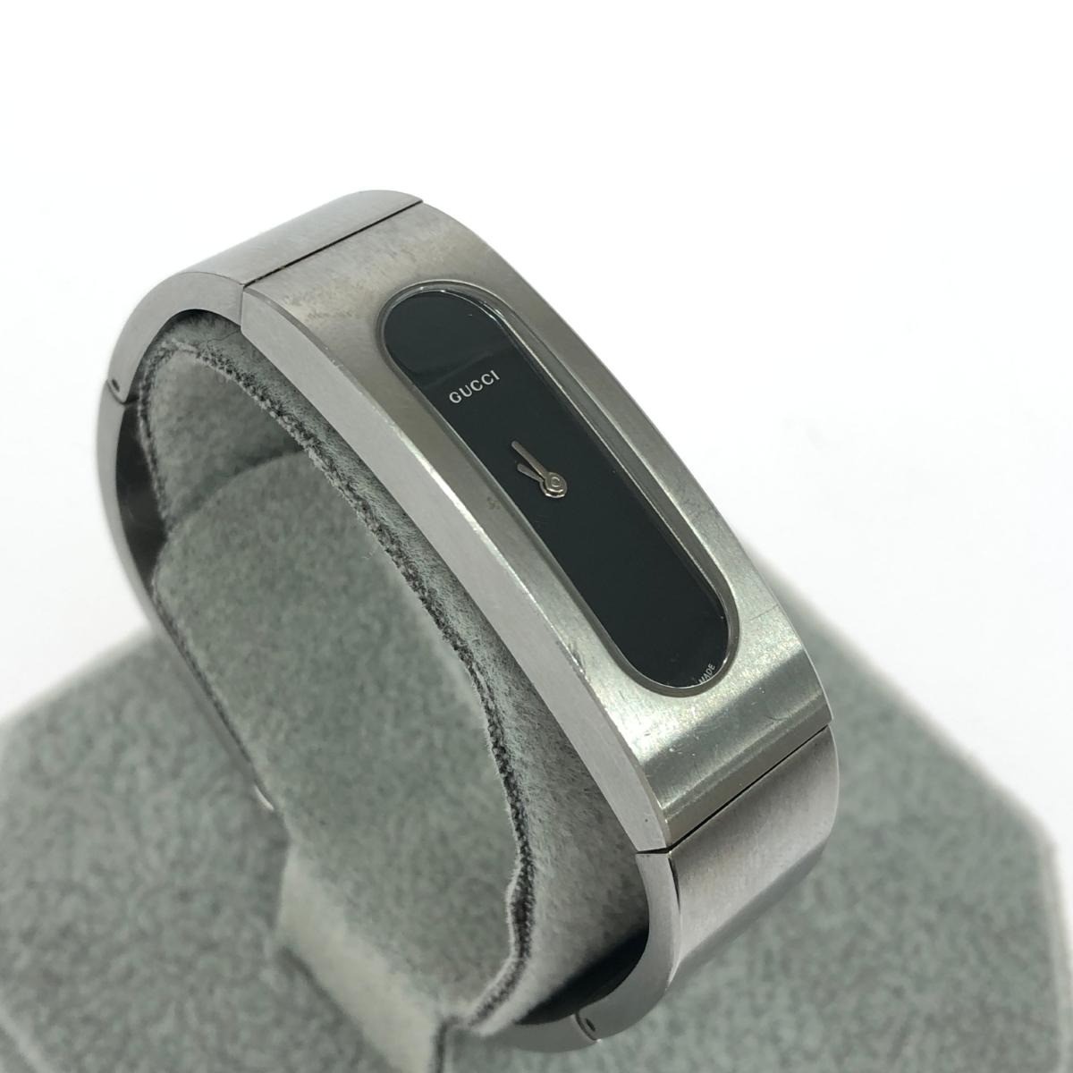 GUCCI 2400S グッチ バングルウォッチ レディース シルバー ブラック GUCCI 2400S Bangle Watch Quartz Silver Stainless Steel Black Dial