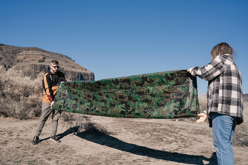 Medium-Duty Rip-Stop Tarp 8' X 10' - Green Camo (T-810-C) - Picture 5 of 12