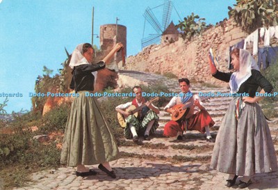 D250340 Palma de Mallorca typische Kleider auf Jonquet Mill A Campana y J Puig Fer