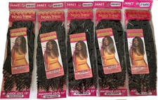 5 PACK JANET COLLECTION NALA TRESS 12" MAVERICK FAUX LOCS CROCHET HAIR BLACK