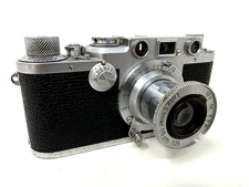 UNTESTED-Leica IIIf 35mm Rangefinder LTM Mount Film Camera  Elmar 50mm Lens