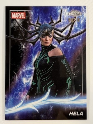 2025 Topps Chrome Marvel Studios HELA /10 Black Refractor Cate Blanchett Thor SP