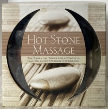 NIB Sterling Innovation HOT STONE MASSAGE Kit Full Color Book 14 Flat Stones