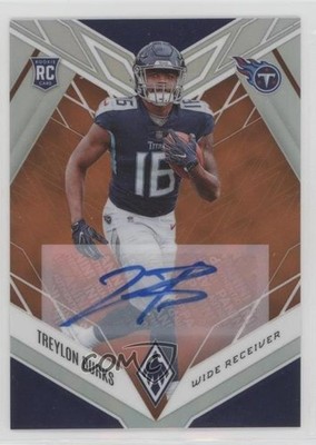 2022 Panini Phoenix Rookies Orange 4/25 Treylon Burks #112 Rookie Auto RC 6o3