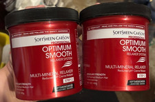 SoftSheen Carson Optimum Smooth Multi Mineral Creme Relaxer REGULAR LOT OF 2
