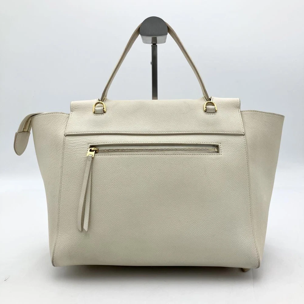 CELINE  Belt Bag White Leather Used Excellent Condition