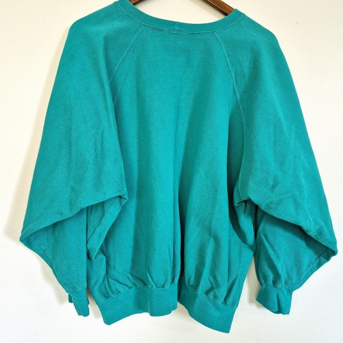 Vintage Gant Mens Rugger Knit Teal Longsleeve Crew Neck Sweater Textured Large - Picture 2 of 7