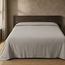 RH Restoration Hardware Stone Washed Cotton Linen King Duvet Cover Gray