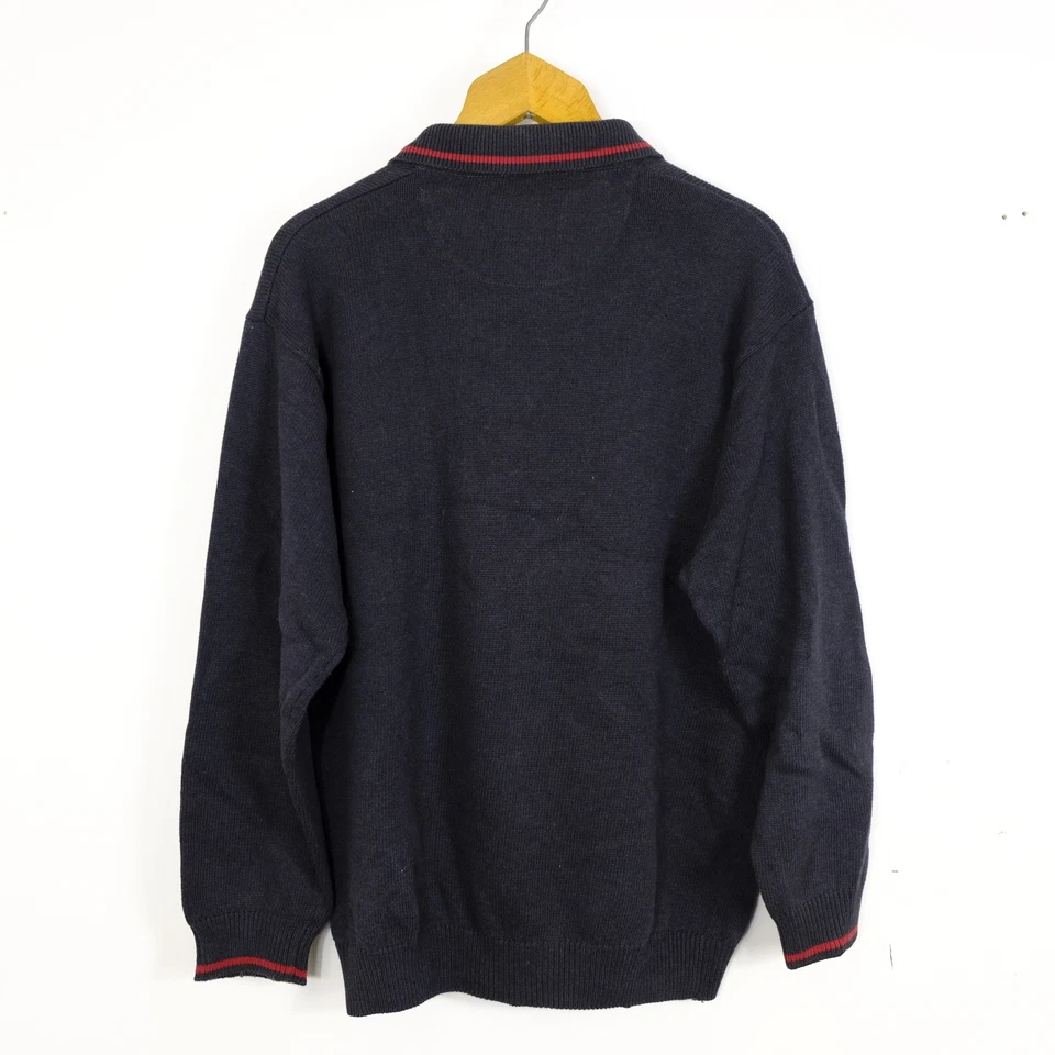 Us Polo Assn Vintage Pullover Uomo Taglia L Cotone Blu Casual Comodo Invernale - Imagen 4 de 4