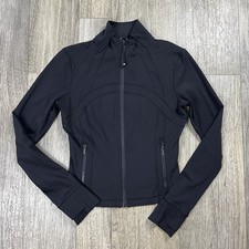 Lululemon Define Cropped Jacket Nulu Black Second Release LW3HB5S Size 6