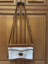 Vintage Dooney  Bourke All-Weather Leather Crossbody Bag, Beige/Brown