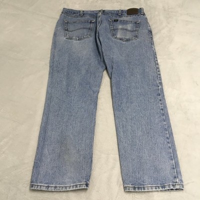 Lee Jeans Mens 38x29 Blue Denim Regular Straight Western Cowboy Work W38 L29