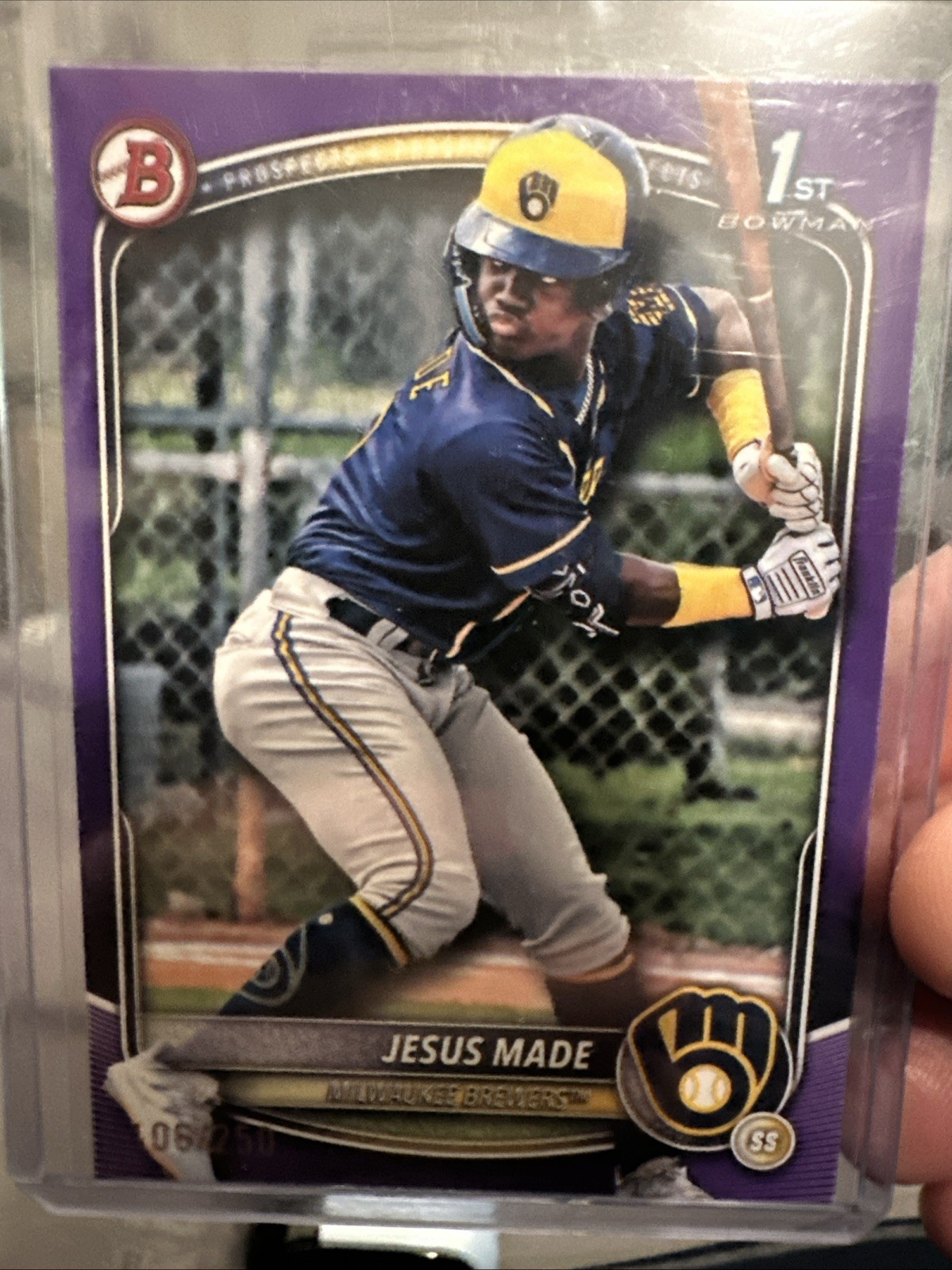 2025 Bowman - Prospects Jesus Made #BP-66 Purple /250 (RC)