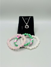 Sanrio Hello Kitty Style Necklace with Beaded Bracelets
