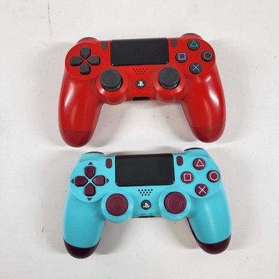 Broken Lot of 2 Sony PlayStation 4 PS4 Wireless Controllers Stick Drift