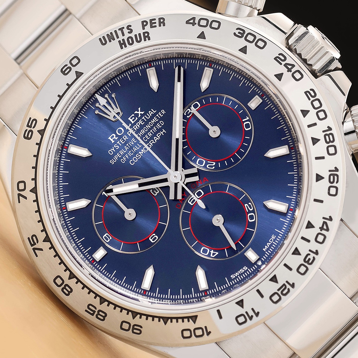 2025 Rolex Daytona Cosmograph 126509 Orologio 18K Oro Bianco Blu Quadrante
