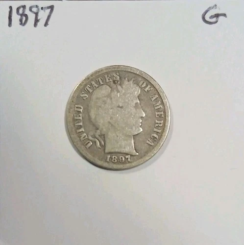 1897 Barber Dime - Good 90% Silver - Free Shipping