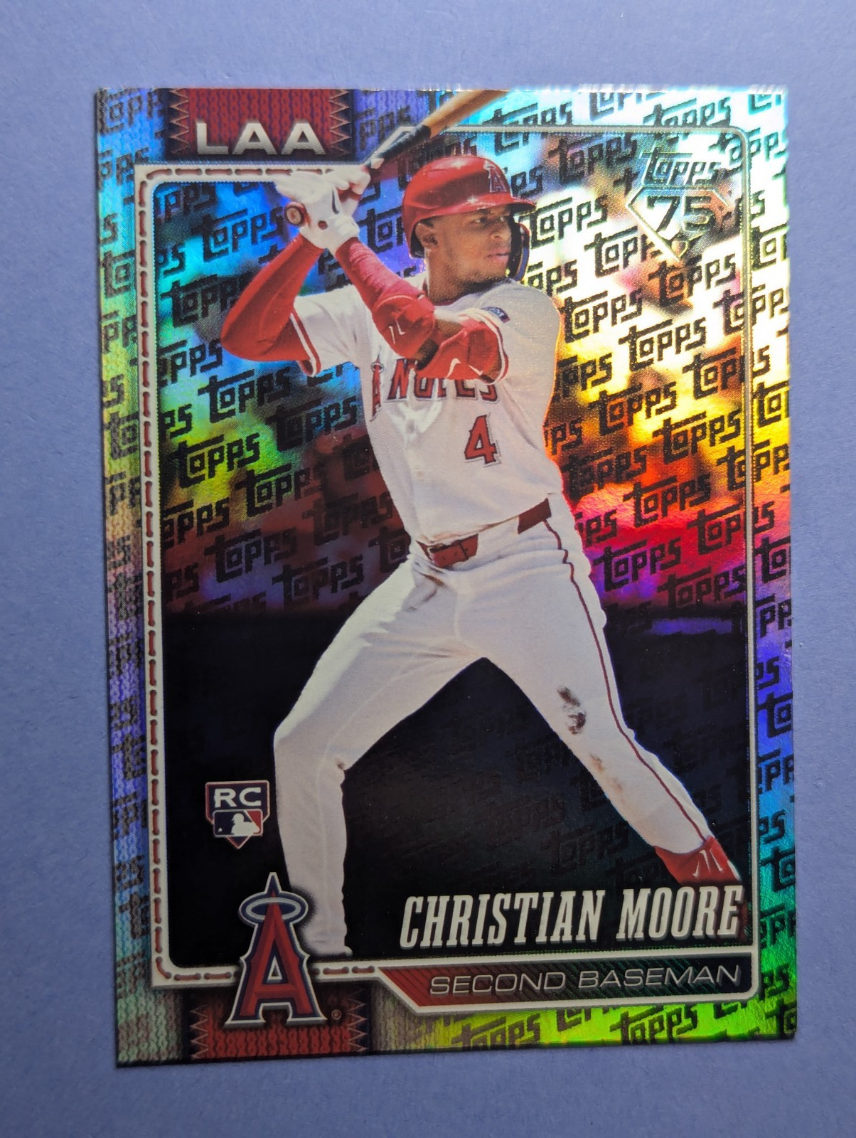 2026 TOPPS SERIES 1 BASEBALL CHRISTIAN MOORE TOPPS FOIL PATTERN ROOKIE CARD 147