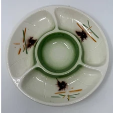 Vintage Lane & Co Mid-Century California Pottery Divided Serving Dish 12", #3060