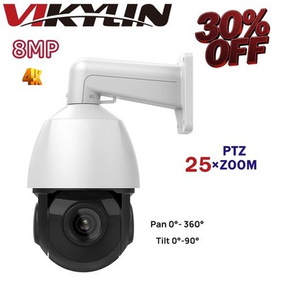 VIKYLIN 25×ZOOM 360 degree IR50M POE 8MP PTZ CAMERA ONVIF Speaker Auto Tracking