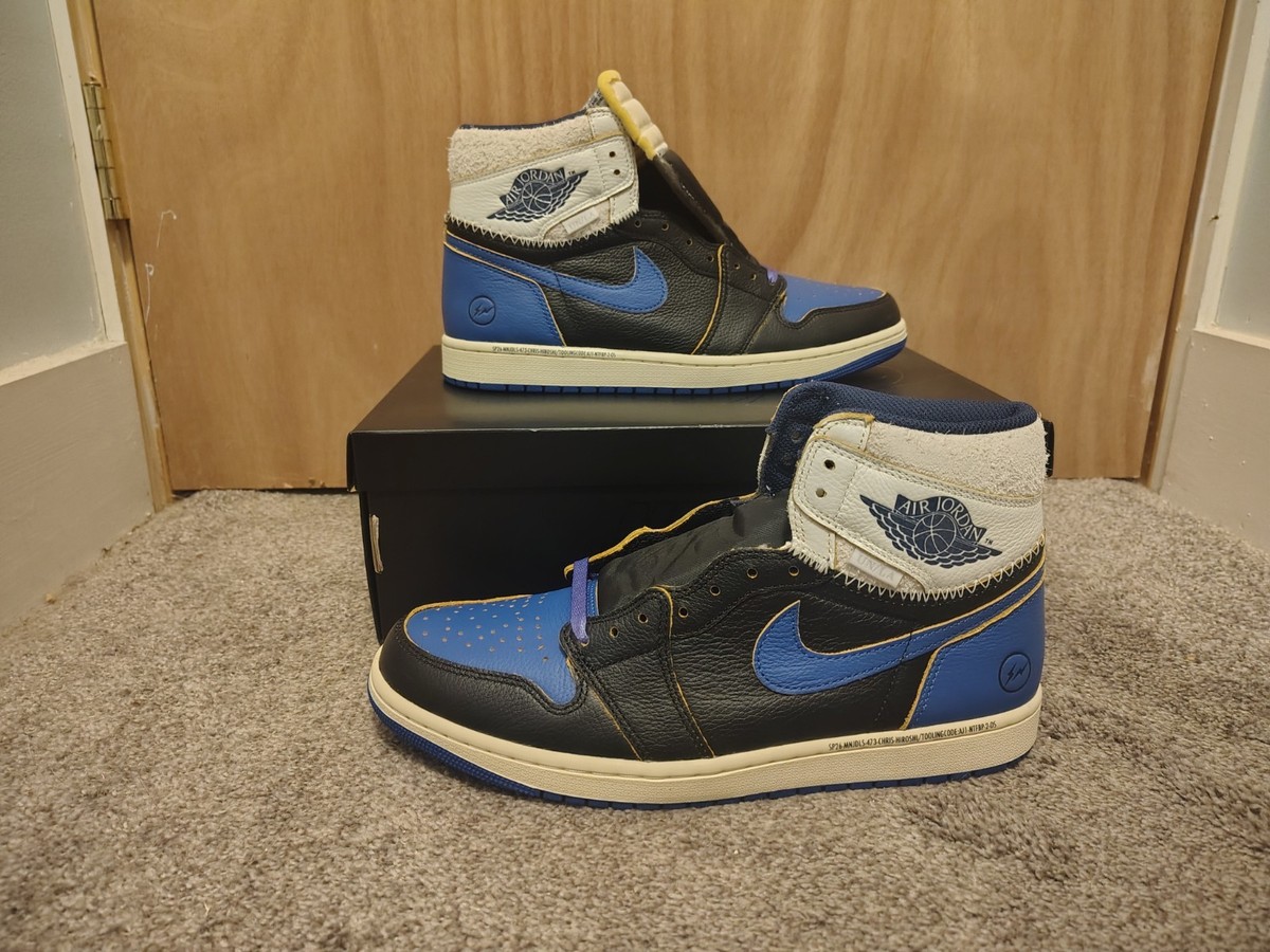 Jordan 1 Retro High OG Fragment x Union LA Sport Royal Size 11.5 