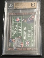 2014 BOWMAN DRAFT DUAL DRAFTEES KYLE SCHWARBER NICK GORDON RC ROOKIE BGS 9.5 GEM