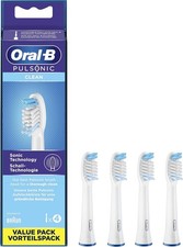 Image of ORAL-B PULSONIC CLEAN TOOTHBRUSH HEADS FOR SONIC 4 COUNT PACK OF 1 WHITE GENUINE