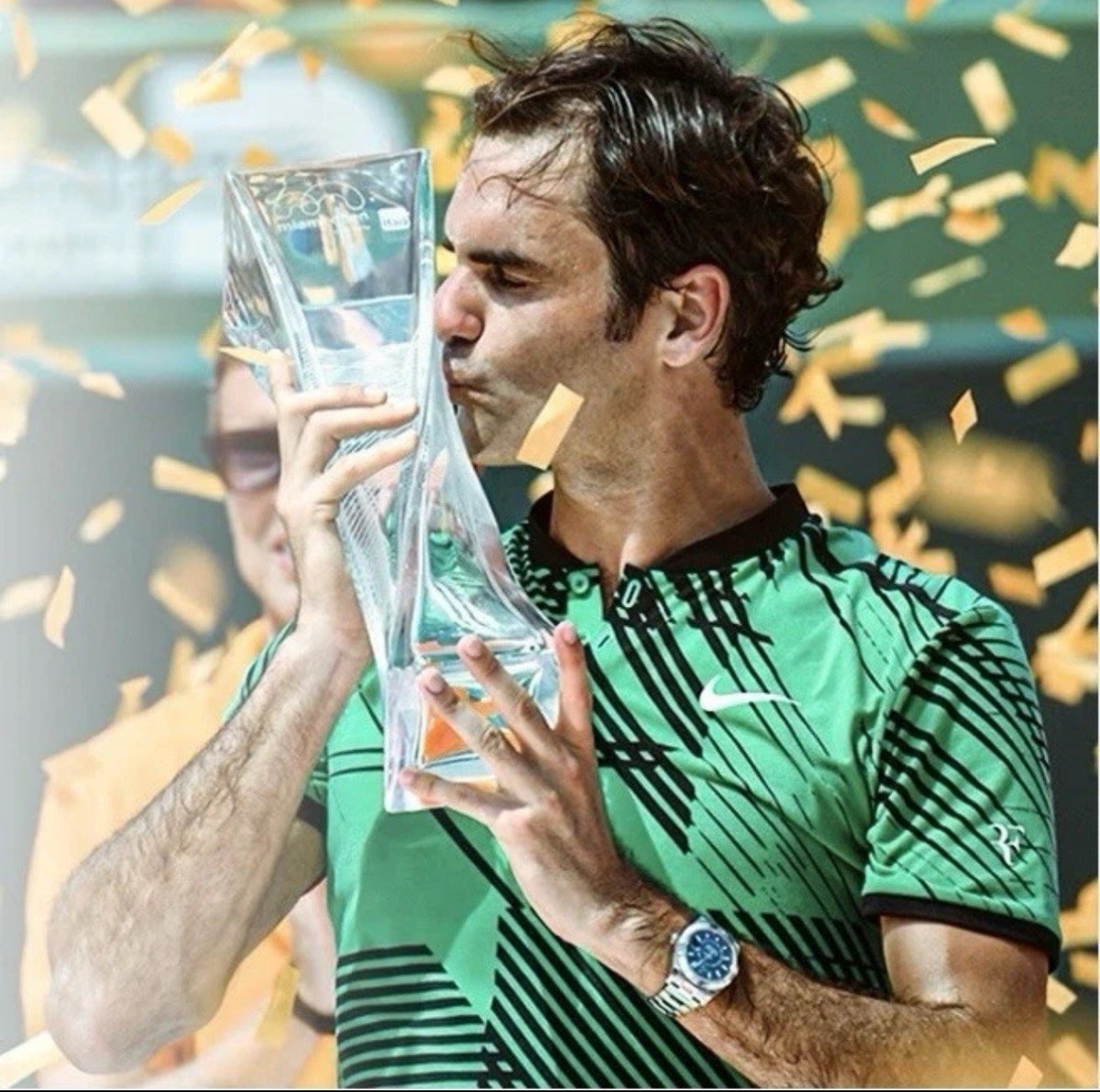 Nike Court Rodger Federer RF 2017 Indian Wells Miami Polo Shirt