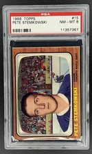 Topps 1966 Hockey Pete Stemkowski PSA 8 NM #15