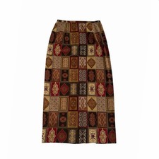 Vintage Sharon Young Maxi Skirt Boho Persian Patchwork Whimsical 4 Small