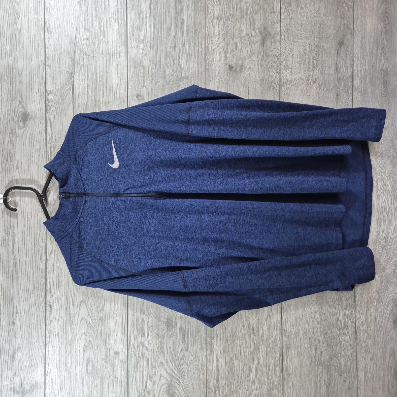 Nike Dri-FIT Long Sleeve Running Top Large Navy Blue Athlete base layer