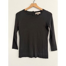 Ann Taylor Loft - Wool Blend Lightweight Black Sweater Petites