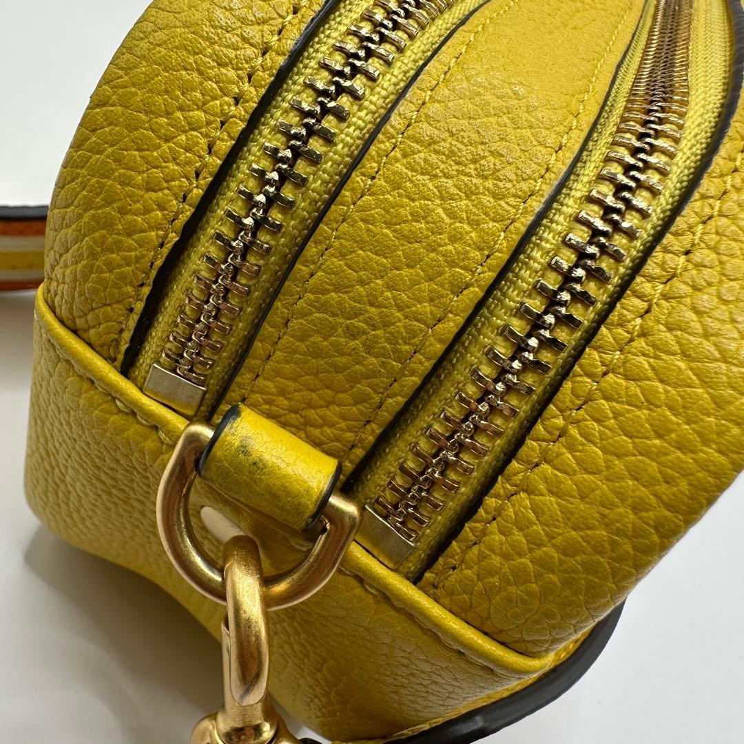 Tory Burch Perry Bombe Camera Bag Shoulder Bag Leather Yellow Women's From Japan thumbnail 5