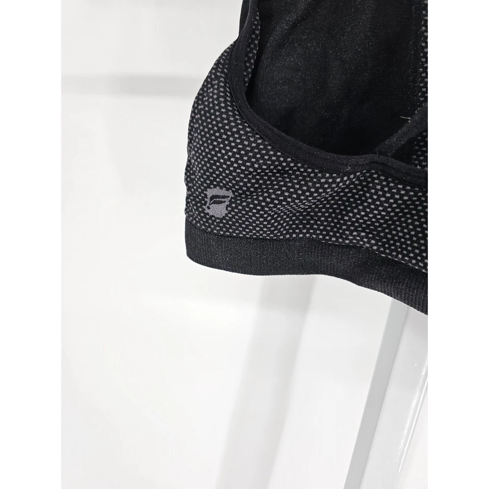 Sujetador deportivo Fabletics para mujer talla S impacto medio negro gris con tiras Foto 3 de 3