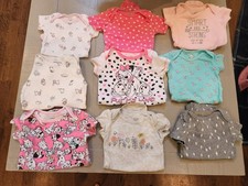 Carter's Gerber Baby Girl Outfit Set Bodysuit Lot 0-3 3-6 Months Pink Prints