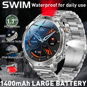 Smart Watch Hommes truqués avec Bluetooth Fitness Tracker LED Lampe de poche étanche