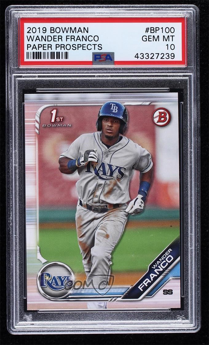 2019 Bowman Prospects Wander Franco #BP-100 PSA 10 GEM MT 01pg
