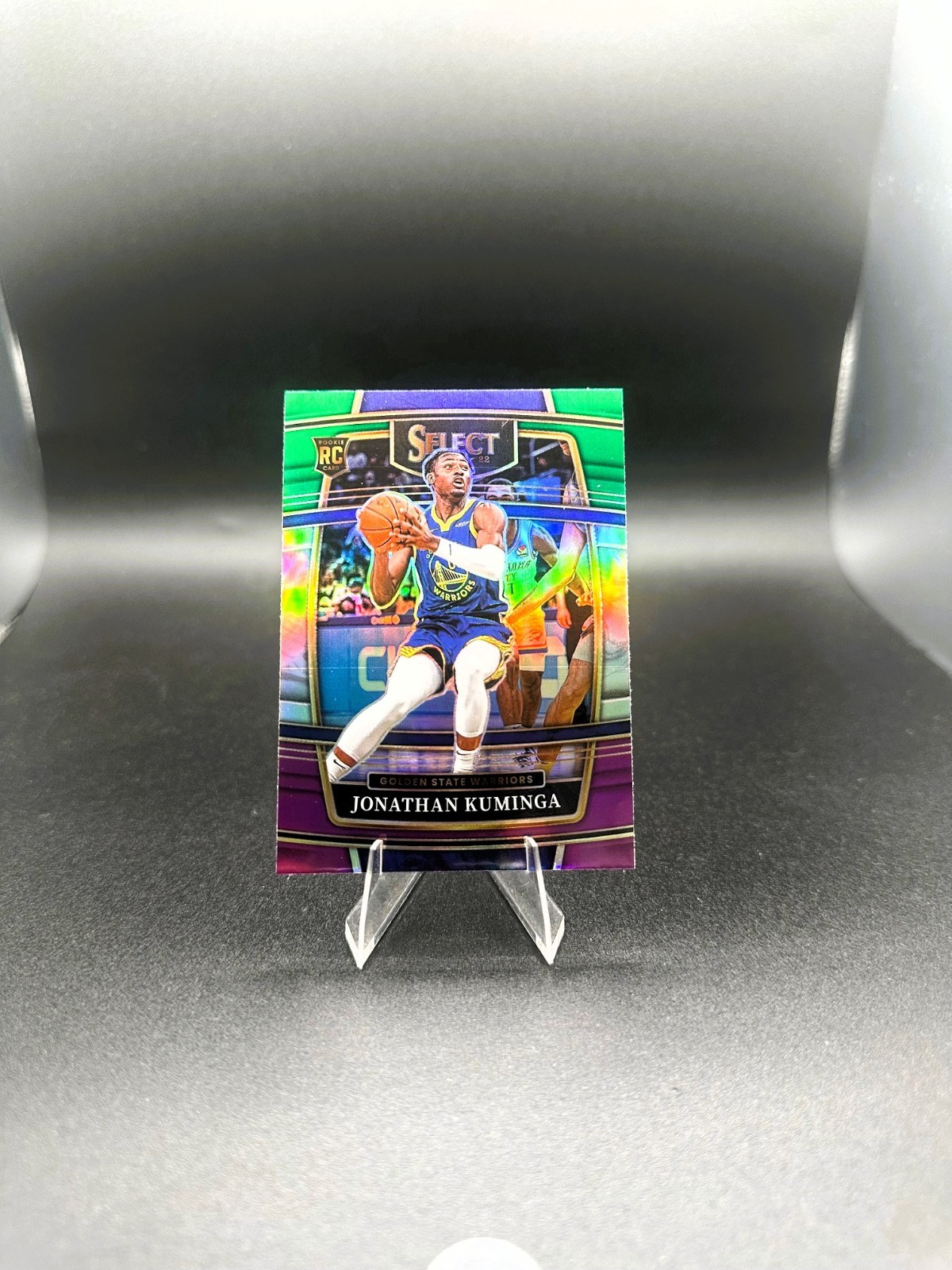 2021-22 Panini Select - Concourse Jonathan Kuminga #28 Green White Purple Prizm