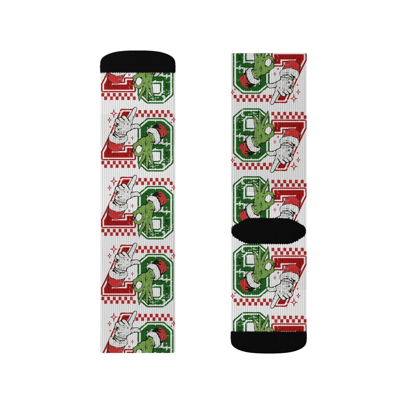 67 Pattern Sublimation Socks | Christmas Holiday Crew Socks